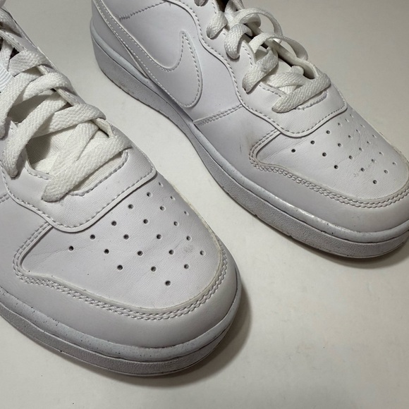 Nike Court Borough Low 2 “Triple White” Big Kid Size 7Y Sneakers - Picture 4 of 16
